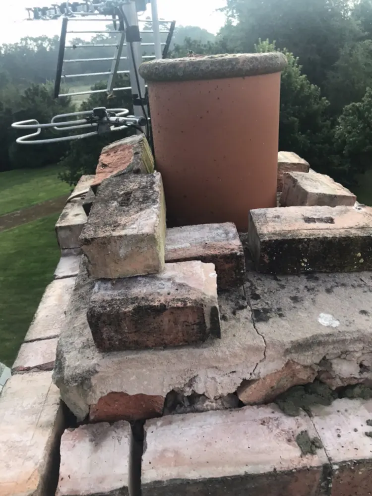 Chimney repair before image