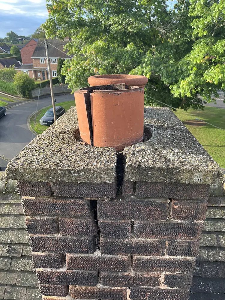Chimney repair before image